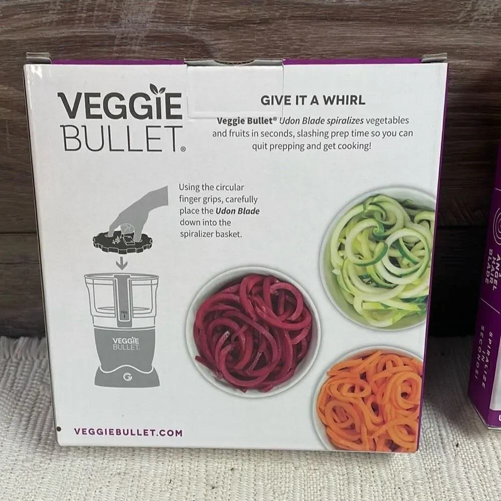 VEGGIE BULLET Udon Blade Perfect Noodle Food Prep New In Open Box